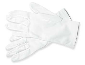 Gants nylon blanc de cérémonie