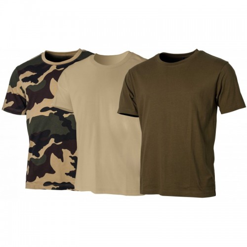  Lot de 3 Tee-shirts Coloris beige, kaki & camo CE – 100 % Coton Somlys 