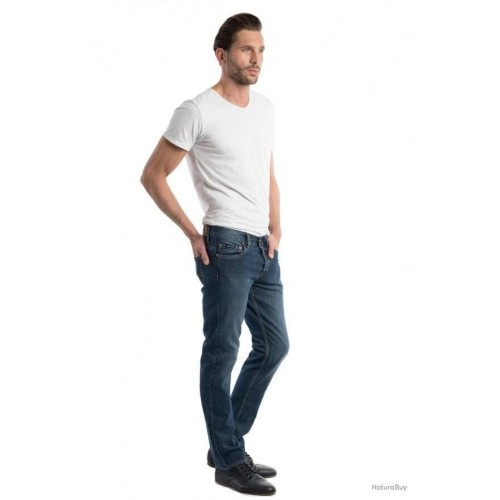Jean Complices ELIAS slim stretch Stone Used vue de profil