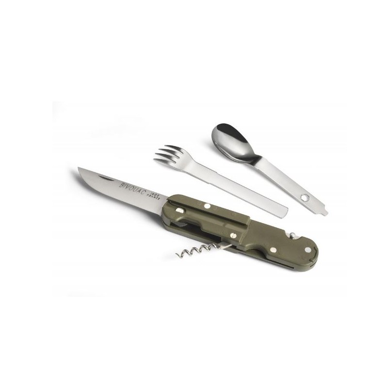 Couteau Bivouac Multifonctions avec tire bouchon