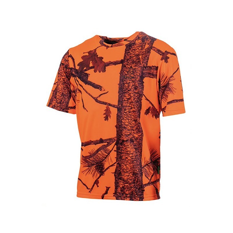 Tee-shirt camo orange fire