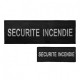 Lot de dossard et poche poitrine SECURITE INCENDIE