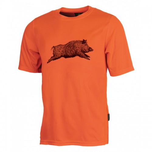  Tee-Shirt orange sanglier Somlys 