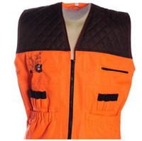Gilet de chasse fluo brodé avec un sanglier