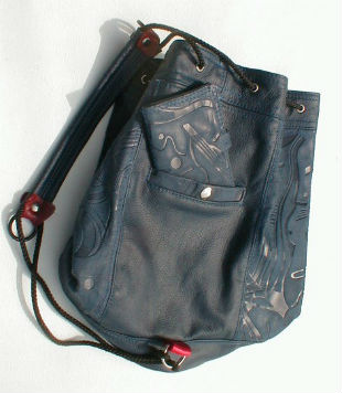 sac polochon cuir art deco